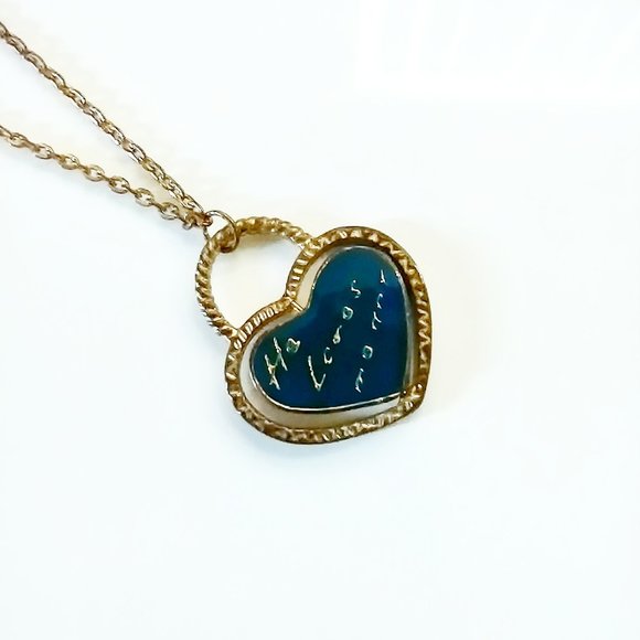 He Loves Me Heart Necklace REVERSIBLE - Picture 5 of 6